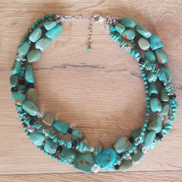 Silpada  - Classic 4 Strand Turquoise Necklace - Picture 1 of 8